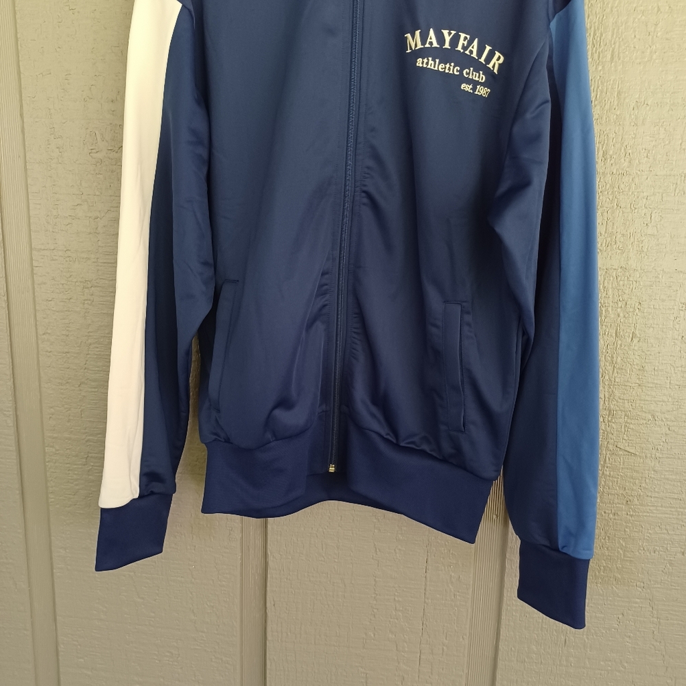 The Mayfair Group Athletic Club Jacket Size S M Full Zip Long Sleeve Athleisure - Picture 3 of 13
